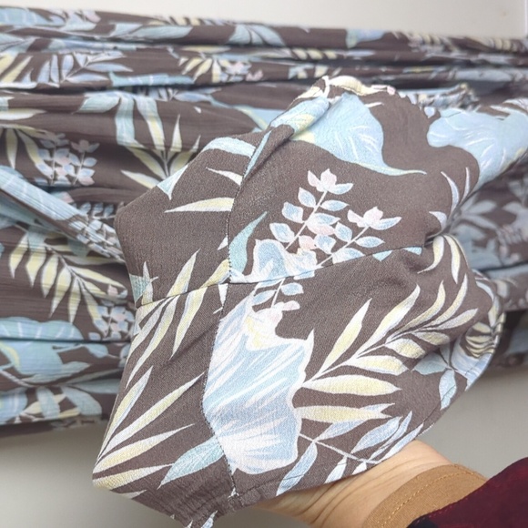 Maxi Gauze Walk-Through Boho Dress Romper Tropical Women's Size 1X - Picture 10 of 14